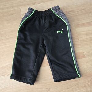 Puma Black Pants with Neon Green Accents
